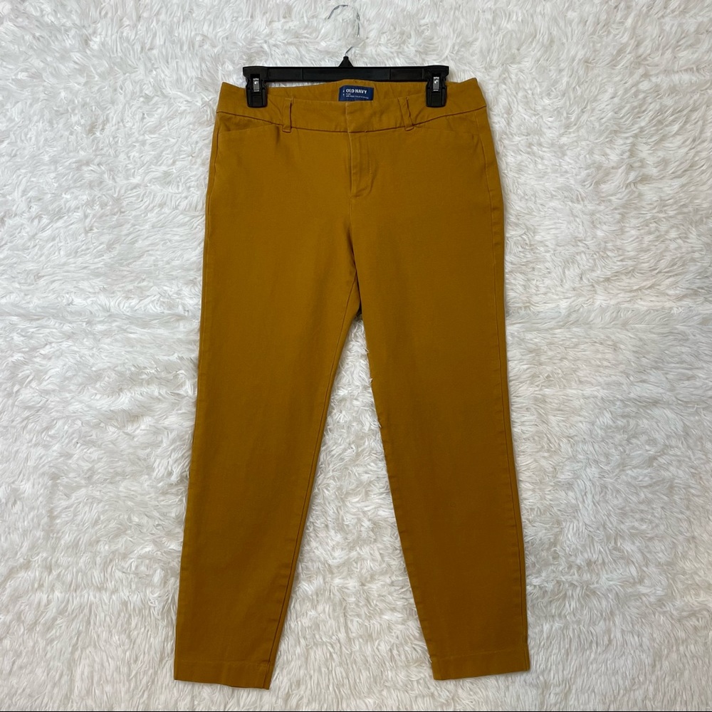 Old Navy Pixie Pant Ankle Length Mustard Women’s 8 EUC